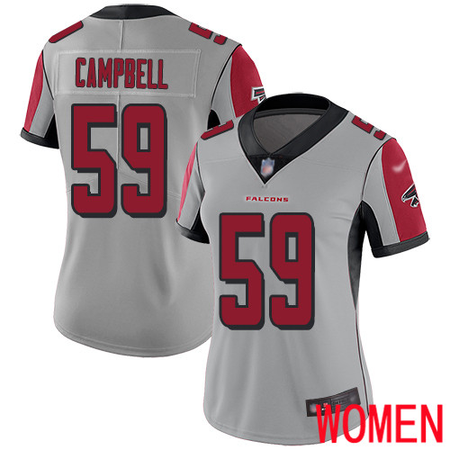 Atlanta Falcons Limited Silver Women De Vondre Campbell Jersey NFL Football 59 Inverted Legend